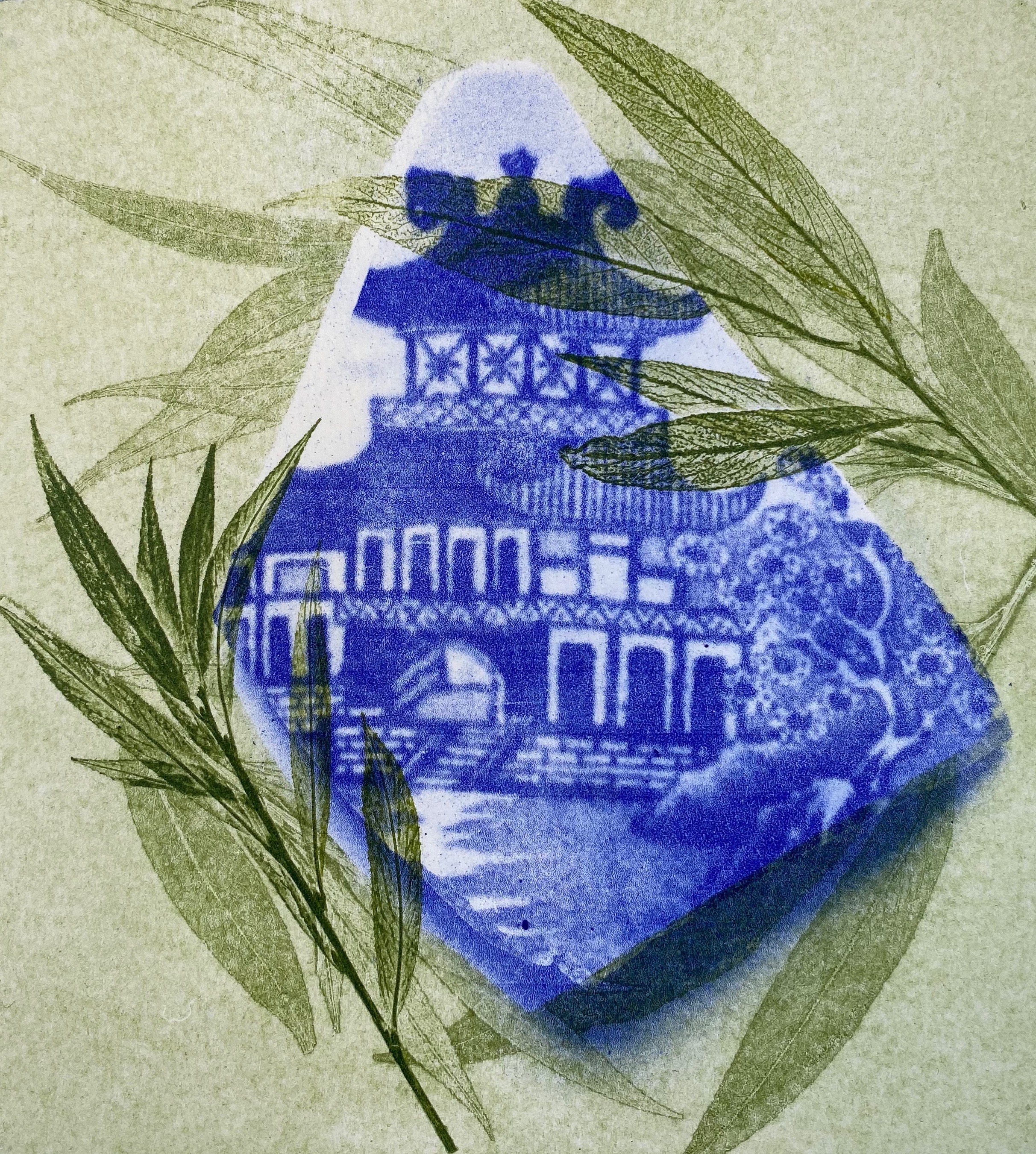 Blue willow pagoda